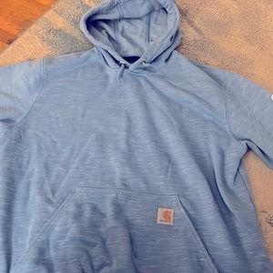 Men’s light blue Carhartt hoodie Size Large